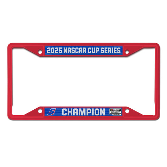 Kyle Larson #5 2025 NASCAR Champion Laser Cut Metal License Plate Frame