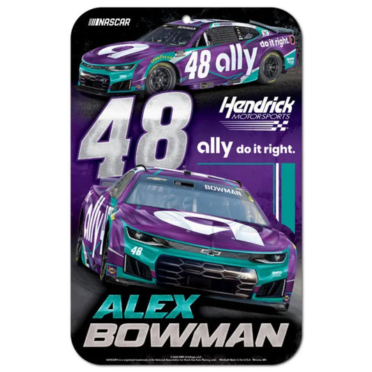 Alex Bowman #48 Ally 11" x 17" Plastic Sign