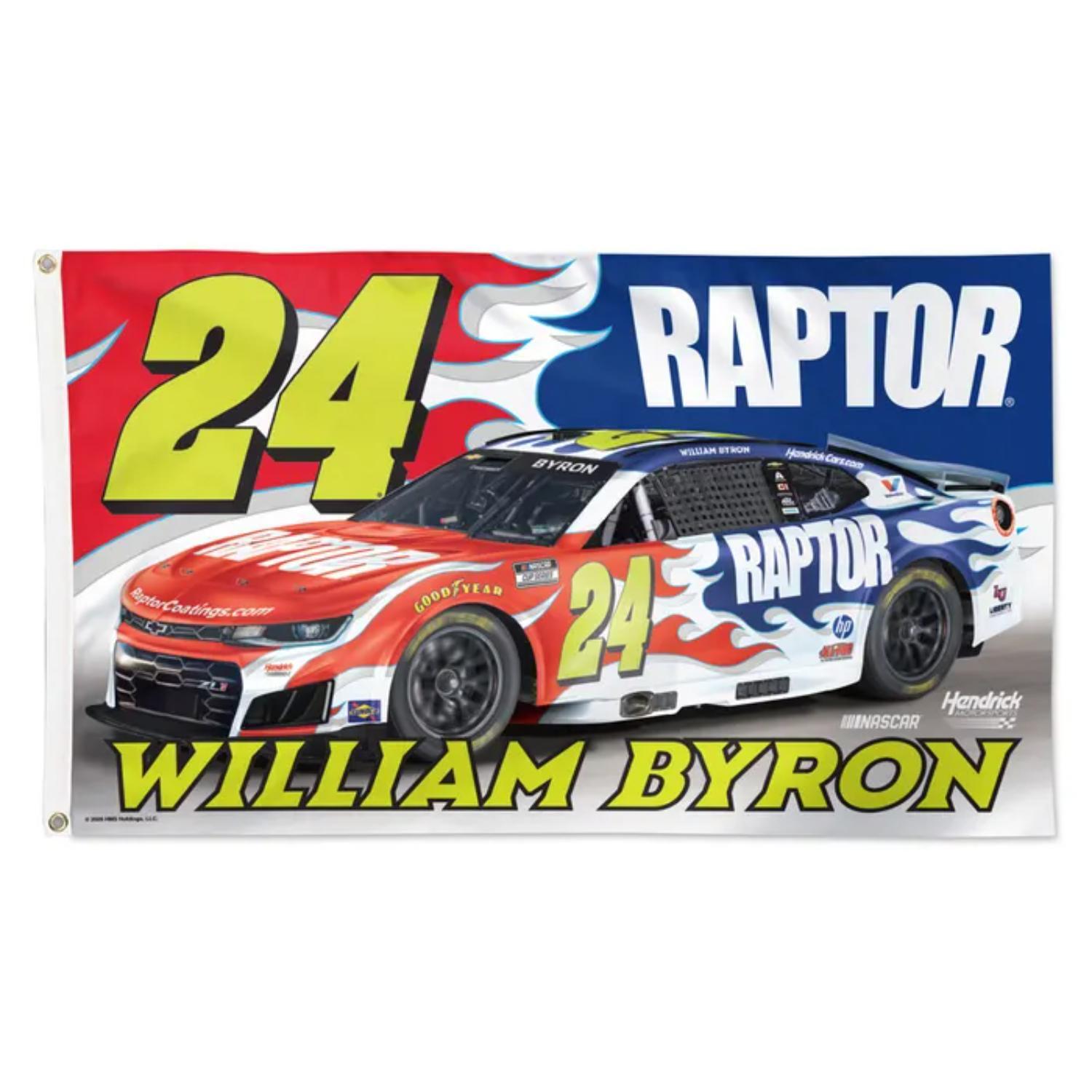 Rick Raptor William Byron #24 Raptor Deluxe 3' x 5' Flag – Hendrick Motorsports