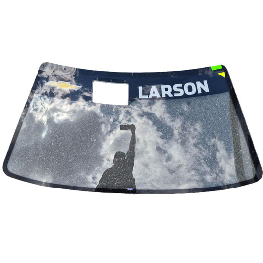 Race Used 2026 Kyle Larson #5 HendrickCars.com Windshield - Bristol 1, Top 3, P.3