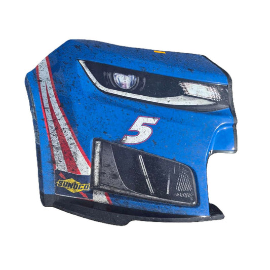 Race Used 2026 Kyle Larson #5 HendrickCars.com Right Front Nose - Kansas, Top 3, P.2, All-time Lap Leader Track Record Setter