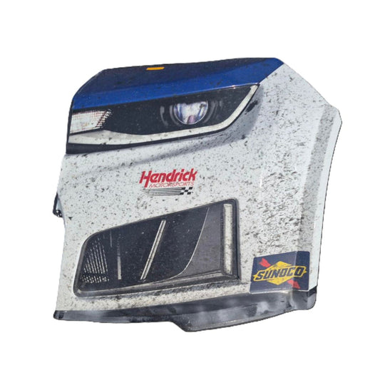 Race Used 2026 Chase Elliott #9 NAPA Auto Parts Left Front Nose - Kansas 1, Top 10, P.8