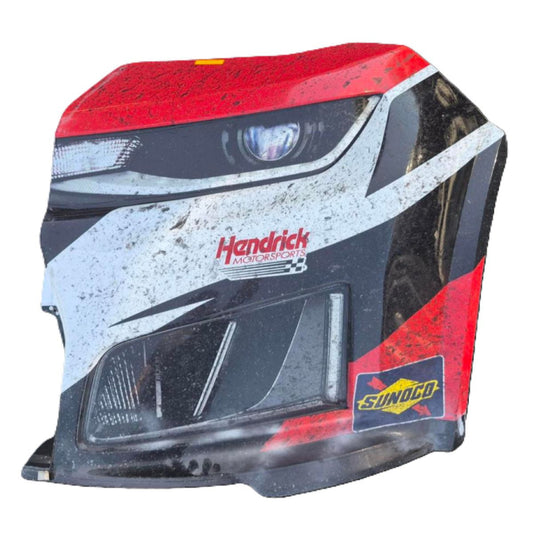 Race Used 2026 William Byron #24 All-Pro Left Front Nose - Kansas 1, Top 10, P.7