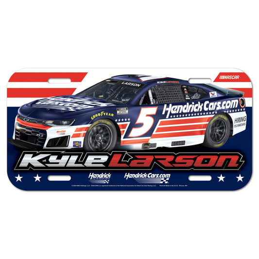 Kyle Larson #5 Patriotic Plastic License Plate
