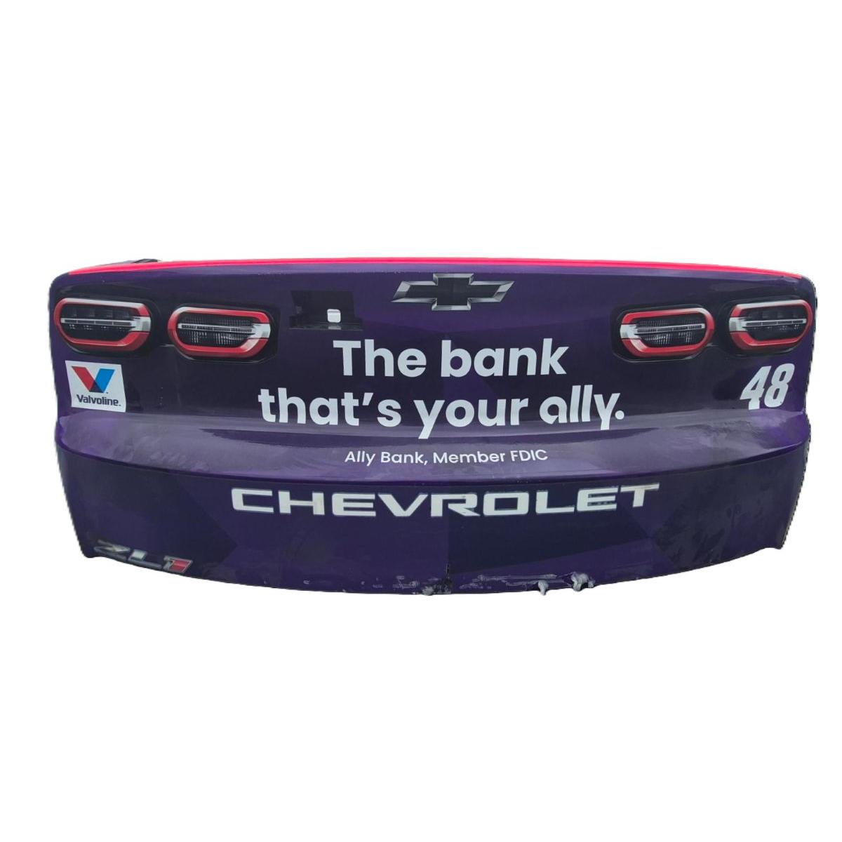 Race Used 2026 Alex Bowman #48 Ally Rear Bumper - Talladega 1, Top 3, P.3