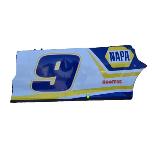Race Used 2021 Chase Elliott #9 NAPA Auto Parts Left Side Door - Kansas 2, Top 3, P.2