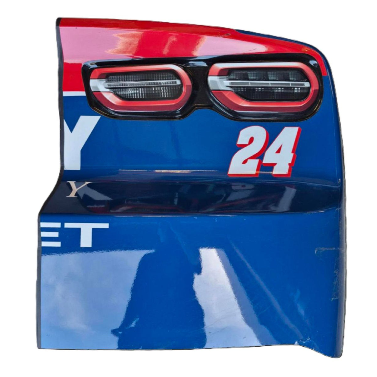 Race Used 2026 William Byron #24 Liberty University Partial Rear Bumper ( 3 of 3 ) - Watkins Glen, 300th Cup Start