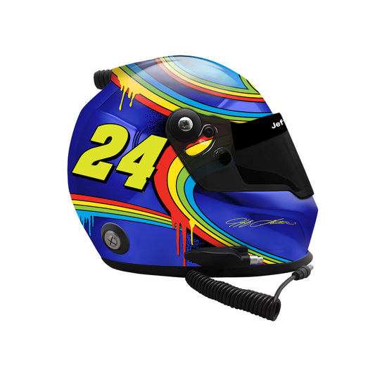 AUTOGRAPHED Jeff Gordon #24 Rainbow Drip Fantasy Miniature Replica Helmet
