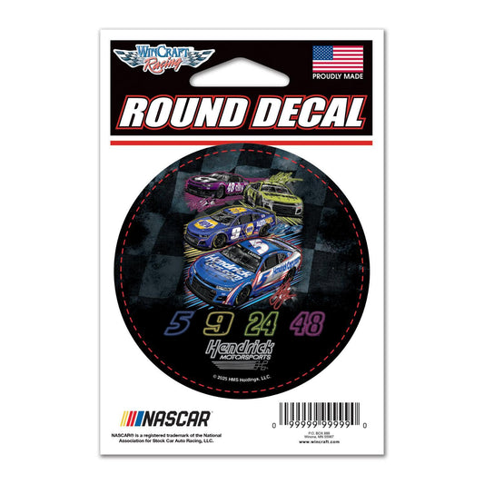 Hendrick Motorsports 2025 4 Car Round Decal