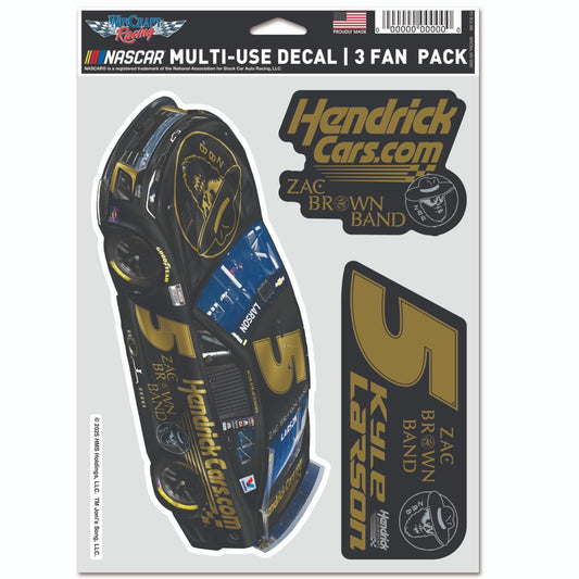 Kyle Larson #5 HendrickCars.com / Zac Brown Band 3-Pack Decal Set