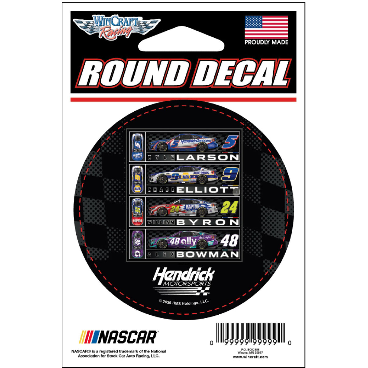 Hendrick Motorsports 2026 4-Car Decal