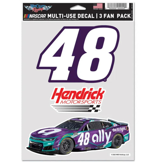 Alex Bowman #48 Multi-Use Decal 3 Fan Pack
