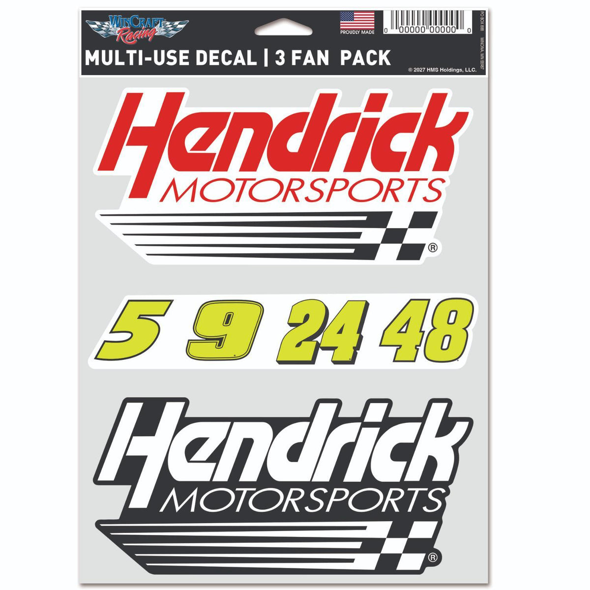 Hendrick Motorsports Neon Numbers 3-Pack Decal Set