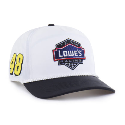 Jimmie Johnson #48 Lowe's '47 Brand White Crown Brrr Rope Hitch Hat