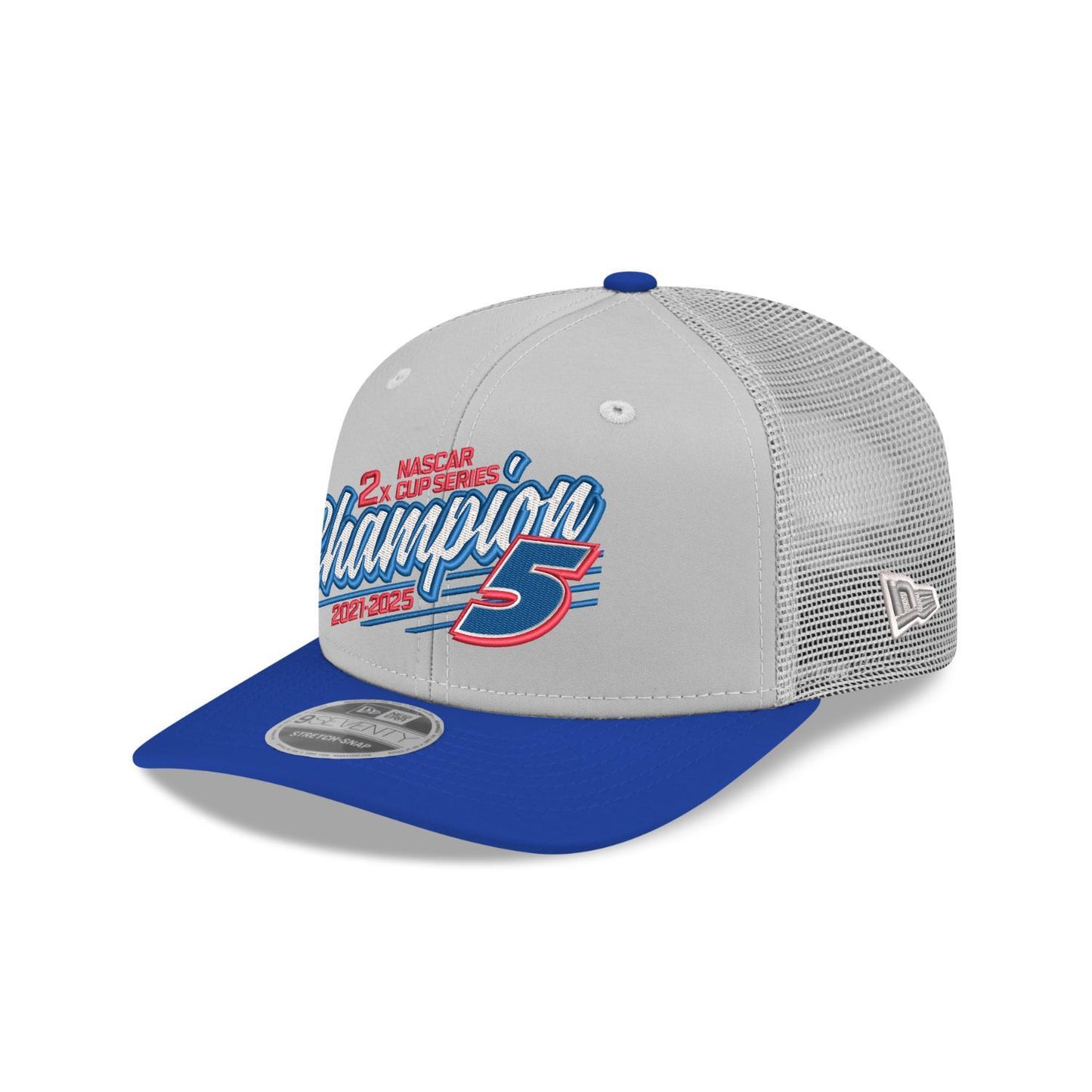 Kyle Larson #5 2025 2X NASCAR Champion New Era 9SEVENTY SS Trucker Cap