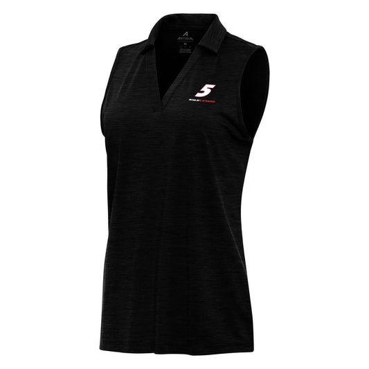 Kyle Larson #5 Women's Layout Sleeveless Polo - Black Heather