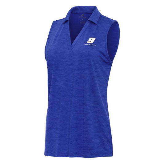 Chase Elliott #9 Women's Layout Sleeveless Polo - Dark Royal Heather