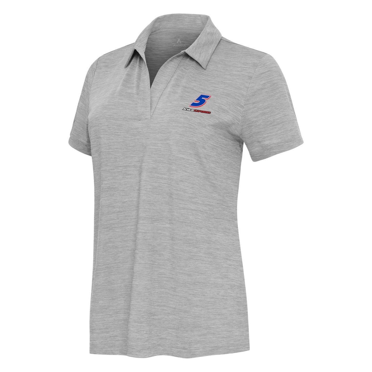 Kyle Larson #5 Women's Layout V-Neck Polo - Grey Heather