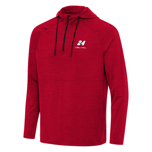 Jeff Gordon #24 Spikes 2 1/4 Zip Pullover - Dark Red Heather