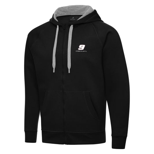 Chase Elliott #9 Victory FZ Hoodie Tall - Black