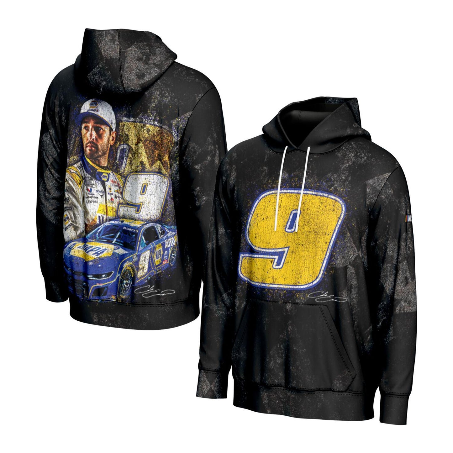 Chase Elliott #9 NAPA Sublimated Black Hoodie