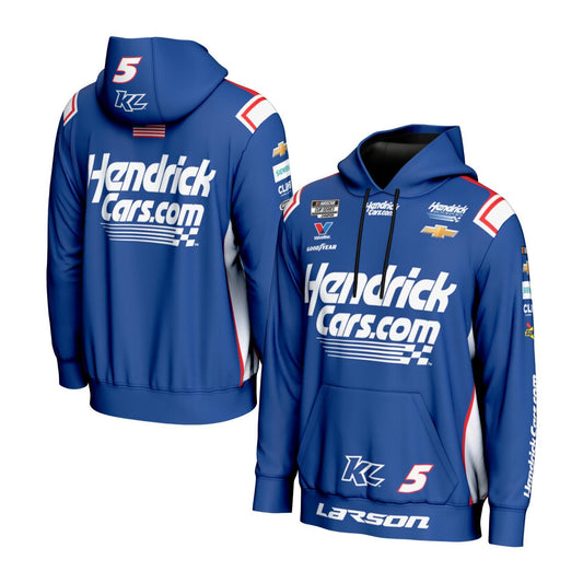 Kyle Larson #5 HendrickCars.com Sublimated Blue Hoodie