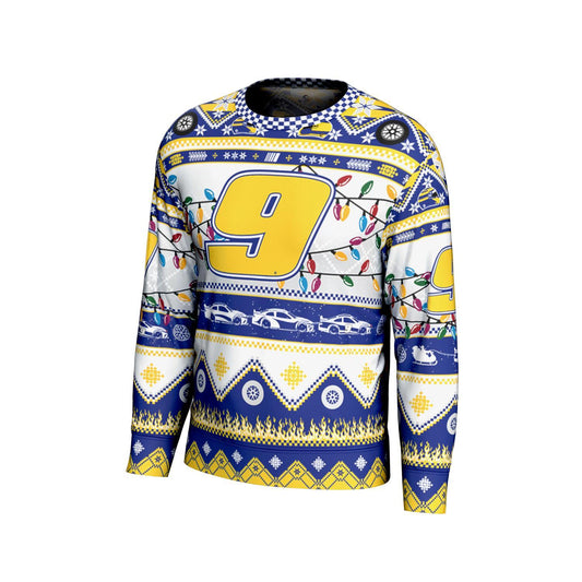 Chase Elliott #9 Sublimated Holiday Sweater