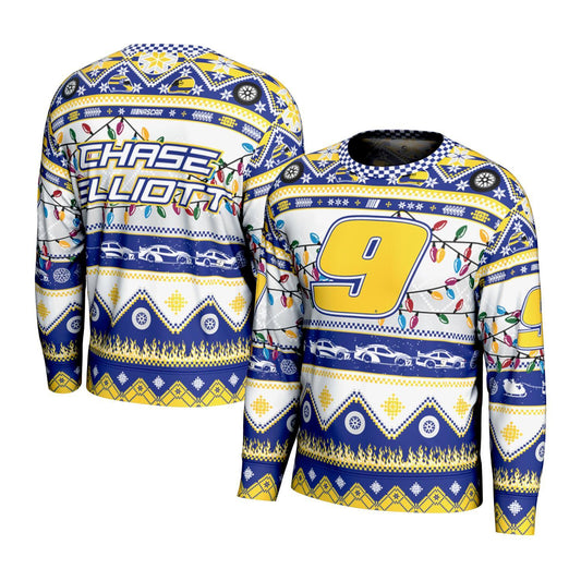 Chase Elliott #9 Sublimated Holiday Sweater