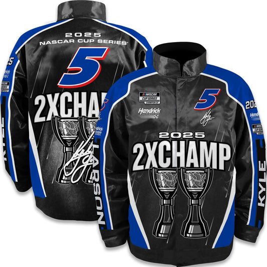 Kyle Larson #5 2025 2X NASCAR Champion Nylon Jacket