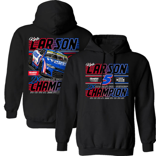 Kyle Larson #5 2025 2X NASCAR Champion Black Hoodie