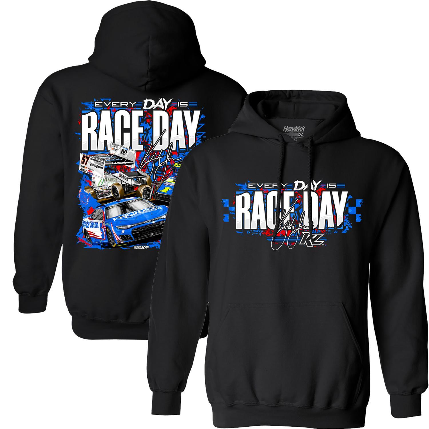 Kyle Larson #5 HendrickCars.com Race Day Black Hoodie | Hendrick