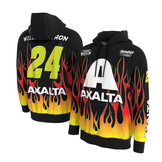 William Byron #24 Axalta Flame Sublimated Hoodie