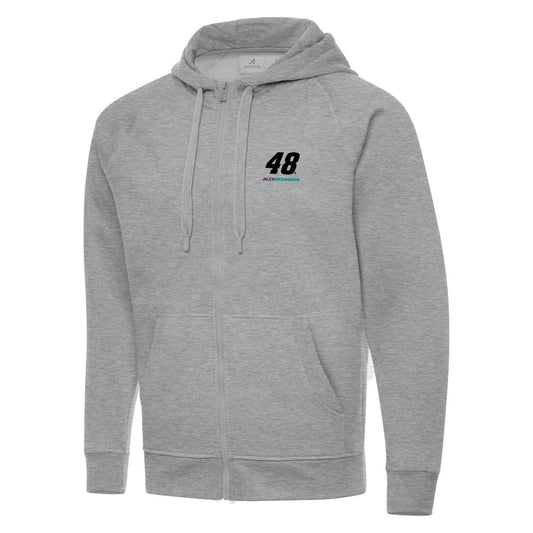 Alex Bowman #48 Victory FZ Hoodie - Grey Heather