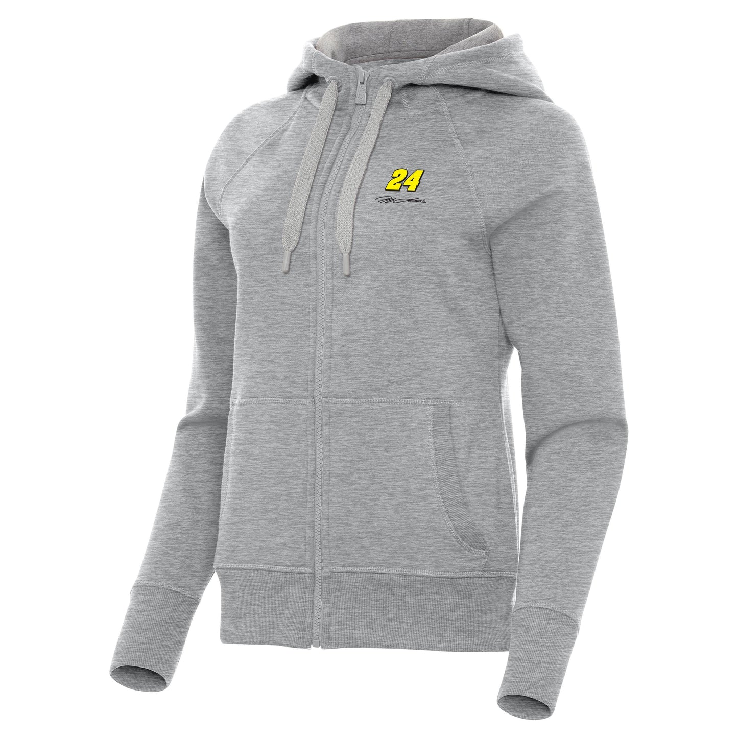 Jeff Gordon #24 Women's Victory FZ Hoodie - Grey Heather