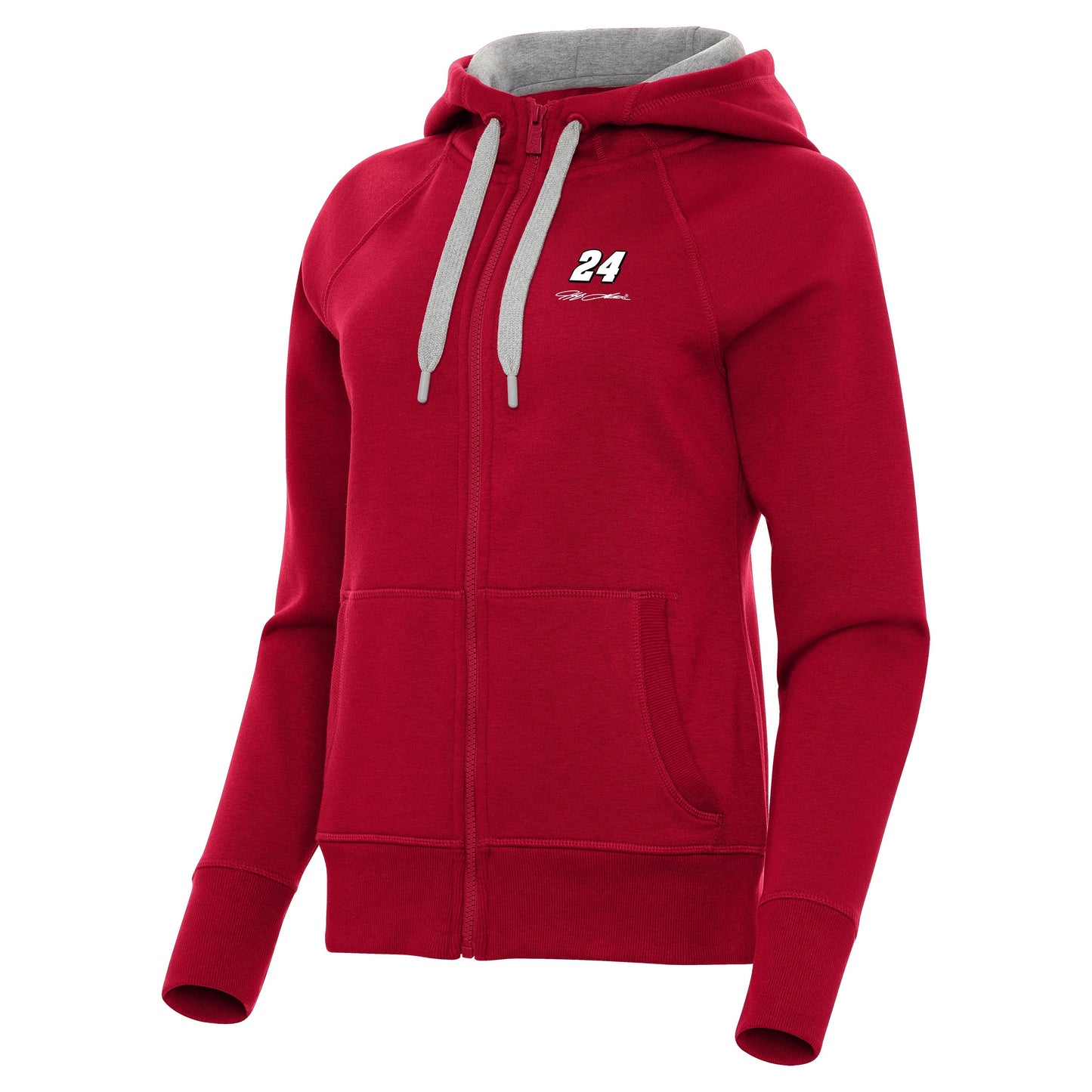 Jeff Gordon #24 Women's Victory FZ Hoodie - Dark Red