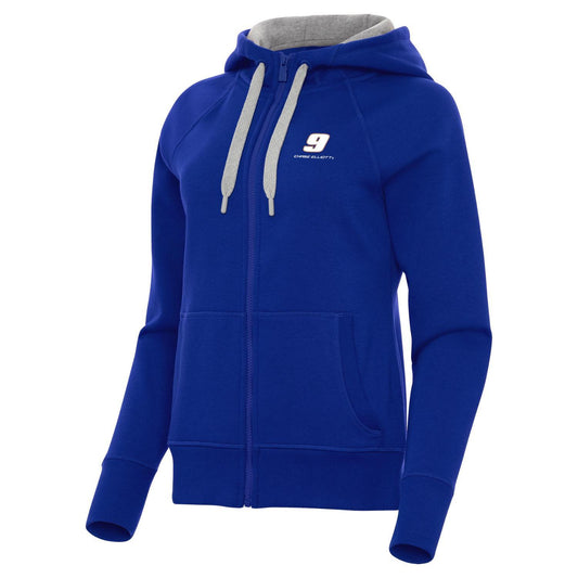 Chase Elliott #9 Women's Victory FZ Hoodie - Dark Royal