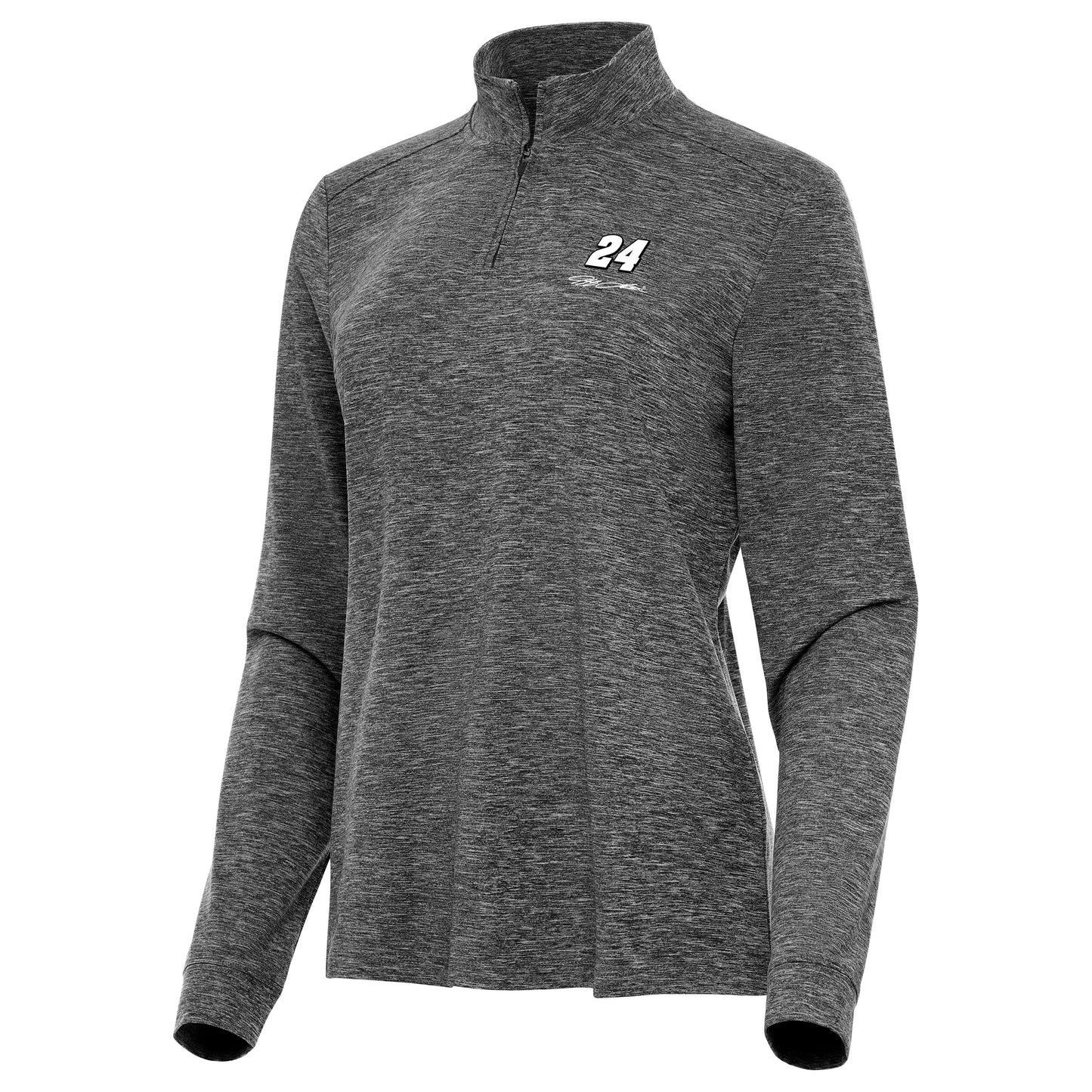 Jeff Gordon #24 Women's Mentor 1/4 Zip Pullover - Black Heather