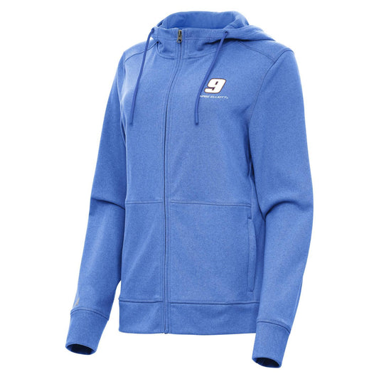 Chase Elliott #9 Women's Seeker FZ Hoodie - Dark Royal Heather
