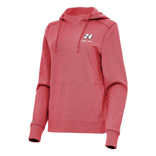 Jeff Gordon #24 Women's Justice Pullover Hoodie - Dark Red Heather