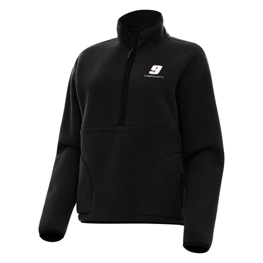 Chase Elliott #9 Women's Figure 1/4 Zip Pullover - Black