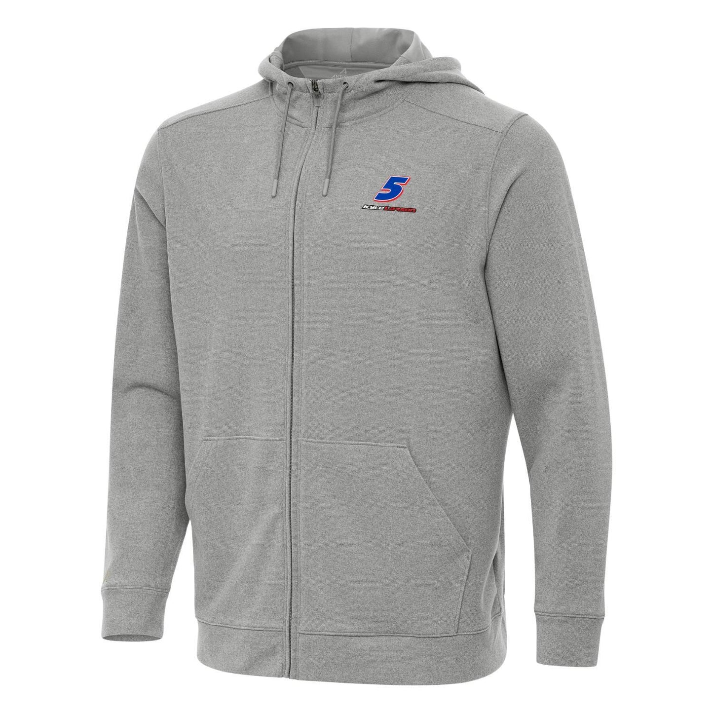 Kyle Larson #5 Effortless FZ Hoodie - Grey Heather