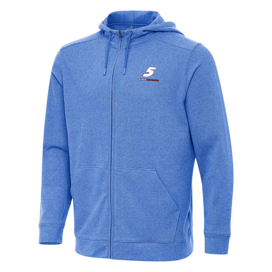 Kyle Larson #5 Effortless FZ Hoodie - Dark Royal Heather