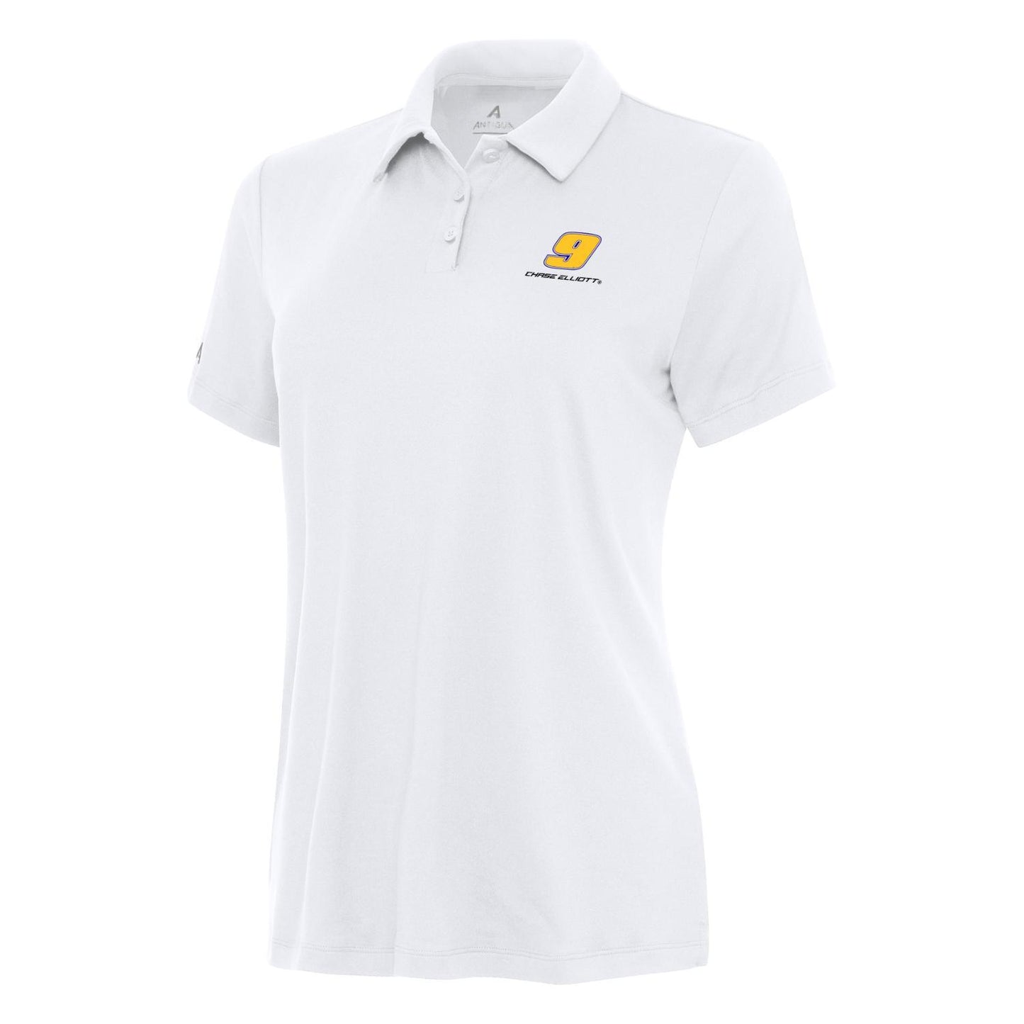 Chase Elliott #9 Women's Reprocess Polo - White