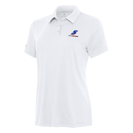 Kyle Larson #5 Women's Reprocess Polo - White