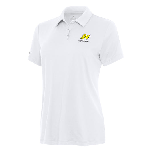 Jeff Gordon #24 Women's Reprocess Polo - White