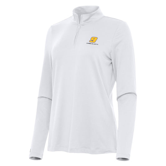 Chase Elliott #9 Women's Reprocess 1/4 Zip PO - White
