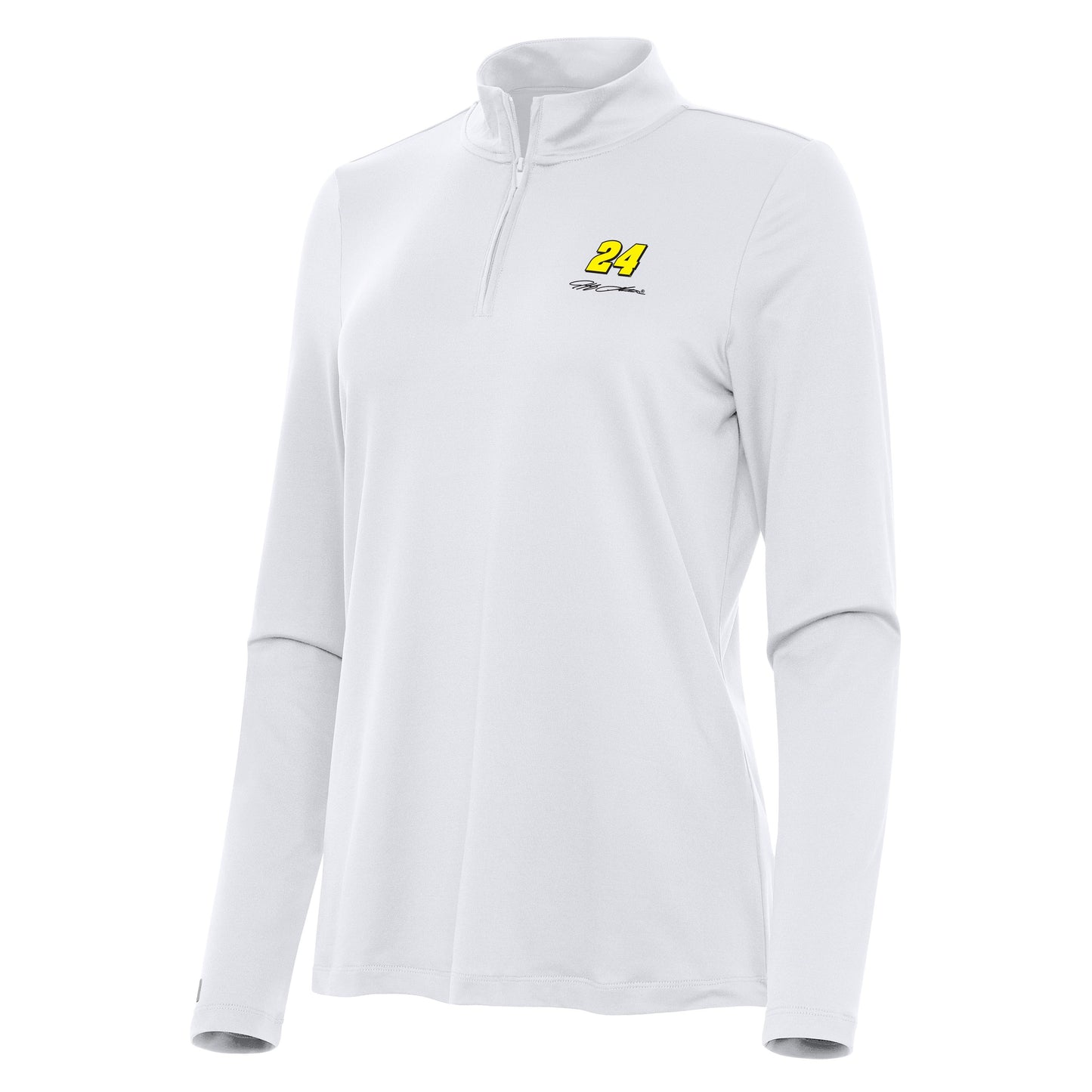 Jeff Gordon #24 Women's Reprocess 1/4 Zip Pullover - White