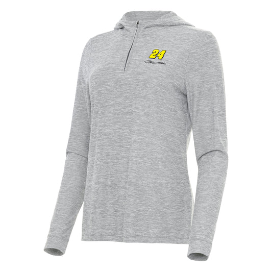Jeff Gordon #24 Women's Daybreak 1/4 Zip Hoodie - Skyscraper Heather