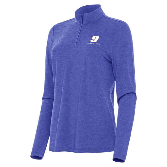 Chase Elliott #9 Women's Bright 1/4 Zip Pullover - Dark Royal Heather