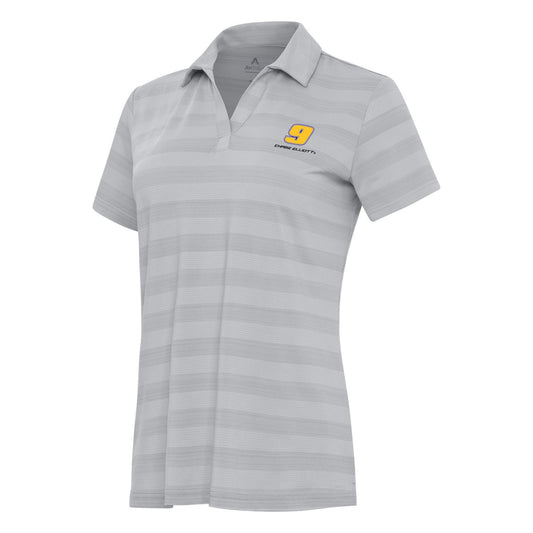 Chase Elliott #9 Women's Tunnel Polo - Grey Multi